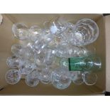 A box of drinking glasses **PLEASE NOTE THIS LOT IS NOT ELIGIBLE FOR POSTING AND PACKING**