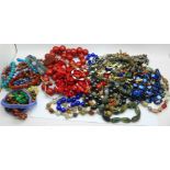 Twenty gemstone necklaces and twenty gemstone bracelets