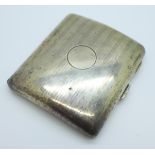 A silver cigarette case, 70.5g