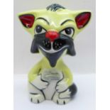 Lorna Bailey Pottery - ?Clint (make my day!) the Cat?, 13cm, signed on the base