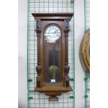 A 19th Century walnut Vienna regulator wall clock