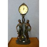 A Juliana figural mystery clock figure