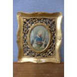 An Italian gilt framed Icon print