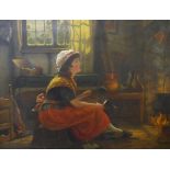 John William Haynes (1836-1908), Only Fancy, oil on canvas, signed lower left, 57 x 74cms, framed