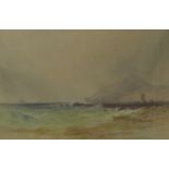 English School (19th Century), seascape, watercolour, indistinctly signed, 29 x 43cms, framed