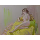 Harry Fred Darking (1911 - 1999), portrait of a reclining female nude, pastel, dated '82, 37 x