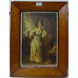 English School (early 19th Century), portrait of a lady, watercolour, 35 x 22cms, framed