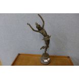 A bronze Art Deco style figure of an exotic dancer, 52cm