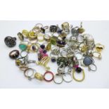 Sixty-eight costume rings
