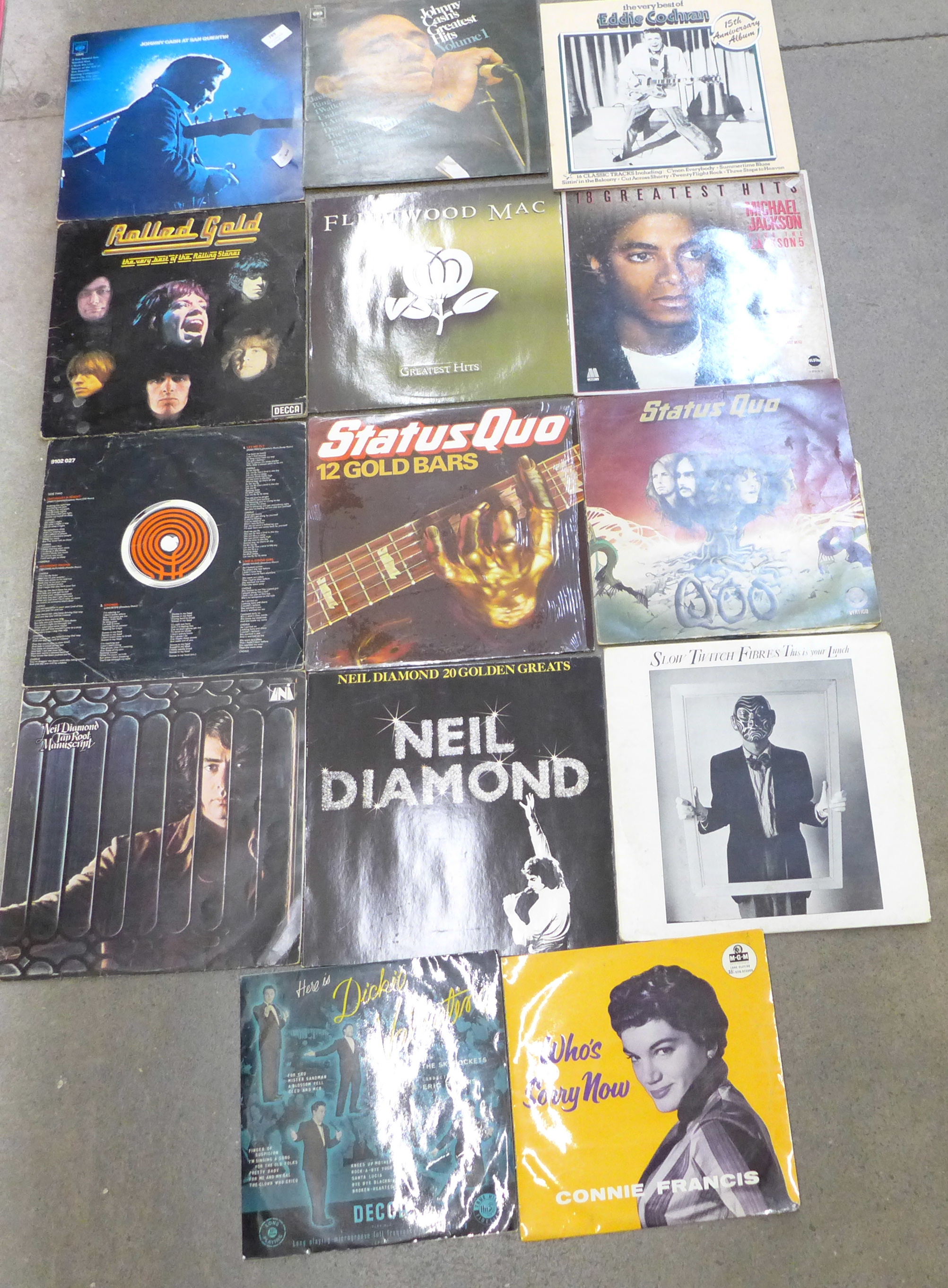 Thirty-five LP records, Crystal Method, Gilbert O'Sullivan, Isley Bros., Ink Spots, Neil Diamond,