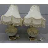 A pair of Grecian table lamps and shades **PLEASE NOTE THIS LOT IS NOT ELIGIBLE FOR POSTING AND