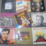 Ten LP records, Led Zeppelin, Bob Marley, Rolling Stones and David Bowie