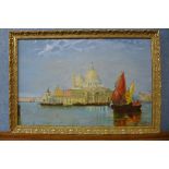 Henry Hubbard, Basilica di Santa Maria della Salute, Venice , oil on panel, 29 x 45cms, framed