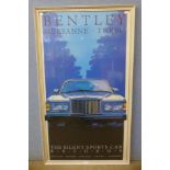 A Bentley Mulsanne - Turbo poster, framed