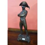 An Italian Grand Tour bronze figure of a Venetian masquerade man, 52cms