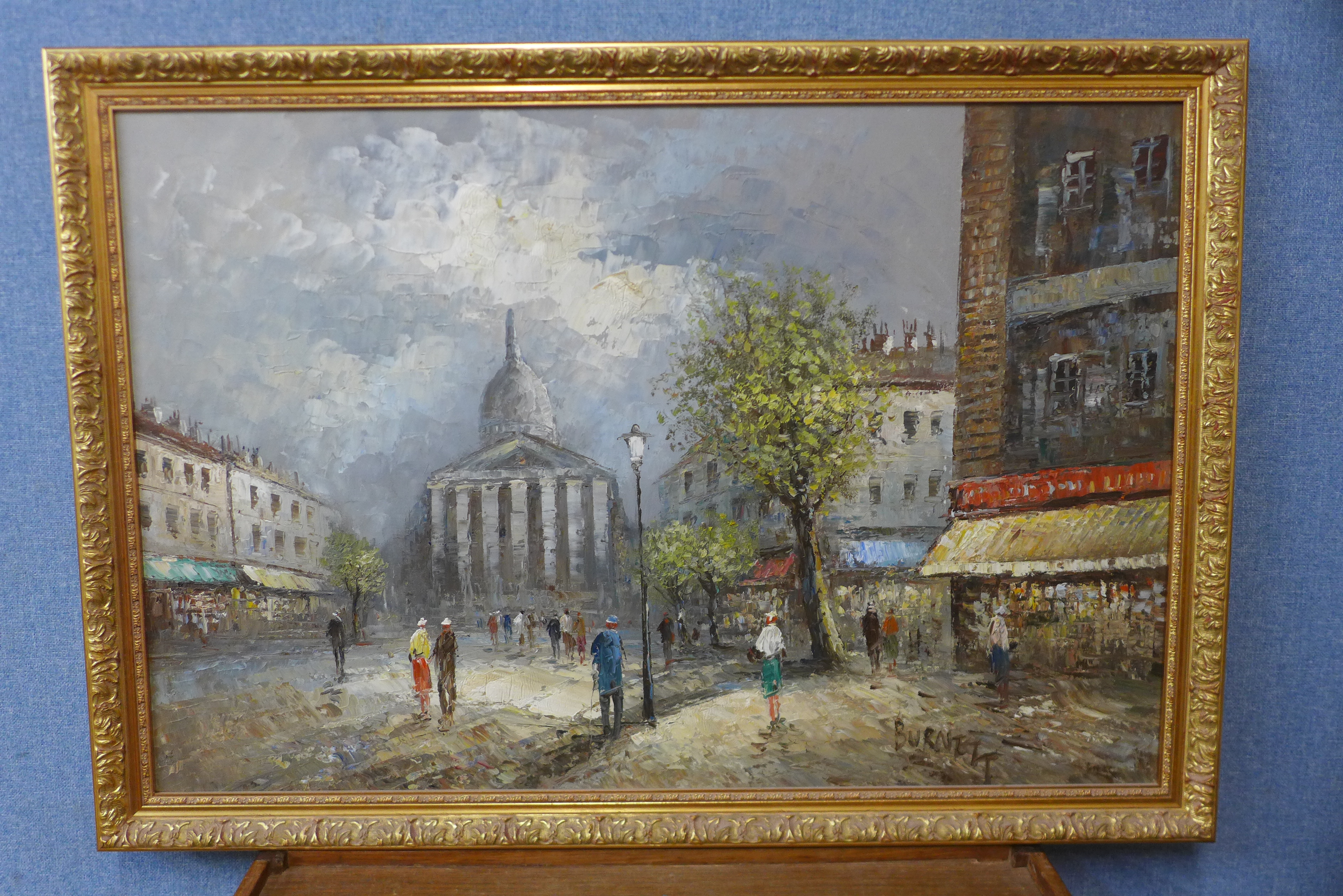 * Burnett, Parisian scene, oil on canvas, 59 x 89cms, framed