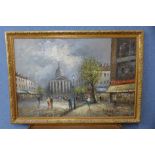 * Burnett, Parisian scene, oil on canvas, 59 x 89cms, framed