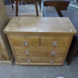 A Victorian pine chest of drawers