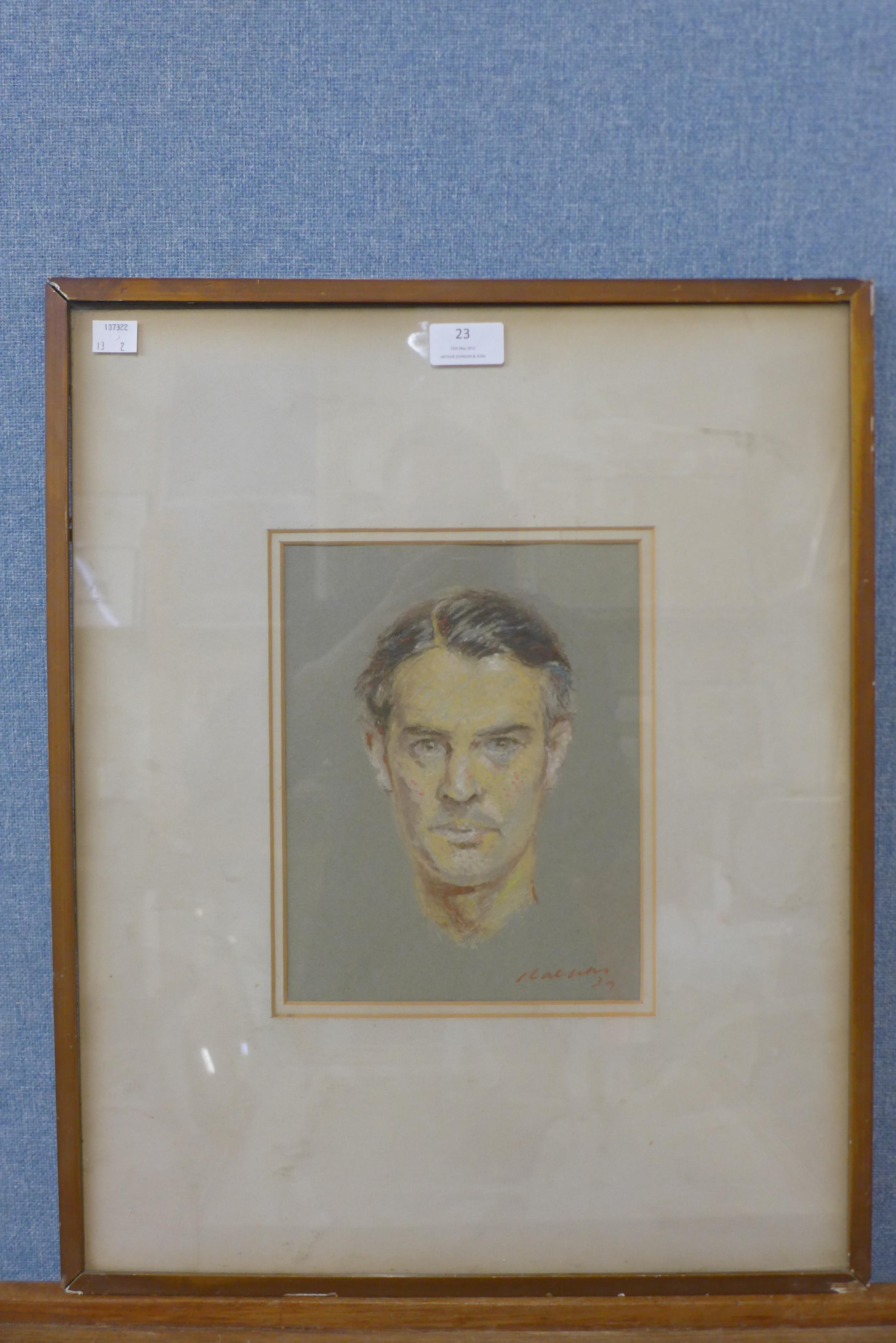 English School, portrait of a gentleman, indistinctly signed and dated '39, 24 x 18cms and another - Image 3 of 6