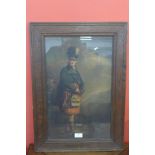 A Sir Henry Raeburn R.A. print, The McNab, in oak Dewar advertising frame