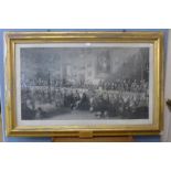 A 19th Century lithograph, Duke of Wellington, Waterloo Banquet at Apsley House, after William