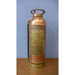 A vintage fire extinguisher