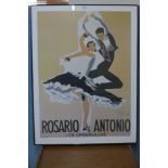 A Rosario & Antonio, Los Chavalillos print, framed