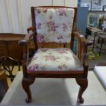 A Victorian mahogany upholstered child's chair