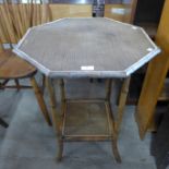 A Victorian bamboo octagonal occasional table