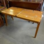 A child's pine double school desk