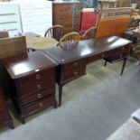 A Stag Minstrel dressing table and a bedside chest