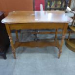 A Victorian oak occasional table