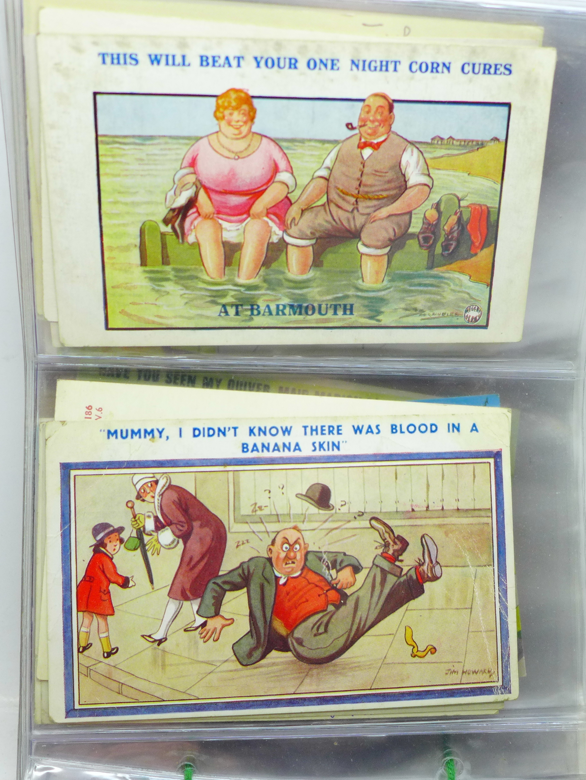 Postcards; a collection of comic postcards, early to modern (60)