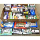 A collection of emergency services model vehicles including Corgi, Matchbox and Cararama