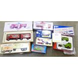 Eight Corgi commercial model vehicles including Bell's AEC, boxed