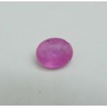 A 1.9ct natural pink sapphire gemstone, possibly Sri Lanka origin, with GJSPC gemstone report