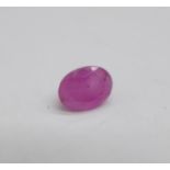 An unmounted Sri Lanka pink sapphire gemstone, 2.26ct, certified