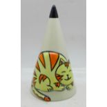 Lorna Bailey Pottery, an Art Deco style ?Marmalade the Cat? sugar shaker, 12cm, Lorna and Lionel