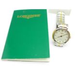 A lady's Longines wristwatch, (paperwork not matching)