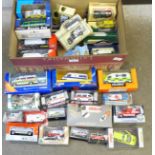 A collection of emergency services model vehicles including Corgi and Cararama