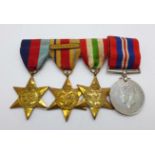 Four WWII medals