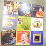 Twenty-eight Jerry Lee Lewis LP records