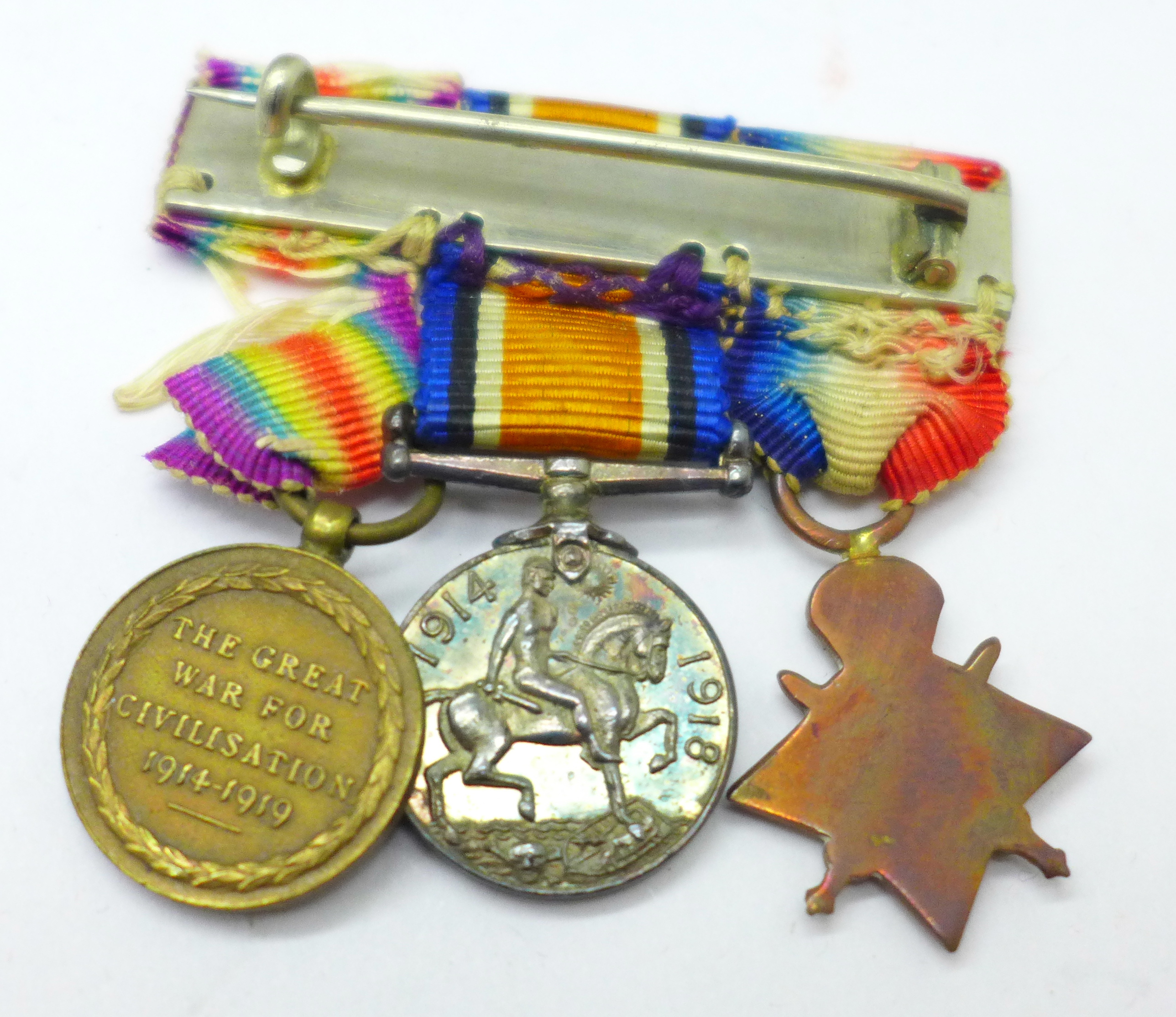 A trio of WWI miniature medals - Bild 2 aus 2