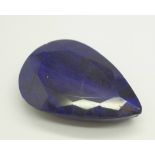 A large collectable 541.70ct pear shape mixed cut natural blue sapphire gemstone, with Gemological