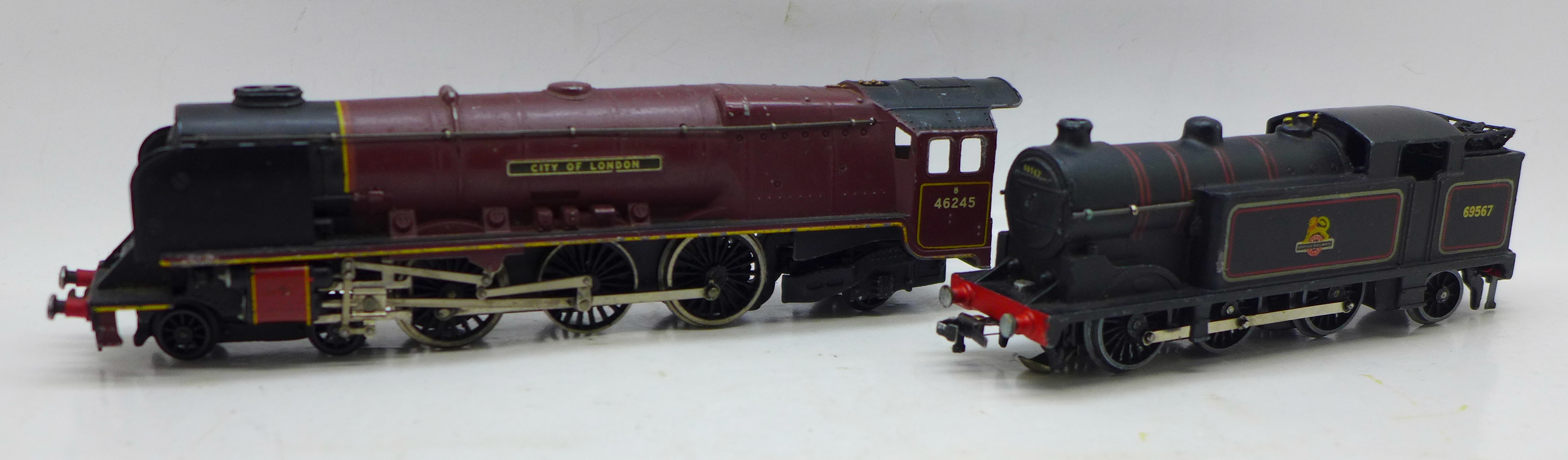 A Hornby OO gauge City of London locomotive and one other