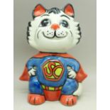 Lorna Bailey Pottery, ?Supercat?, 14cm, signed on the base