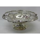 A Victorian silver swing handled dish, Sheffield 1839, 1115g