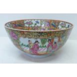 A Chinese famille rose bowl, 25cm diameter