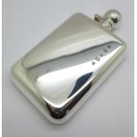 A silver hip flask, Sheffield 1979, 197g