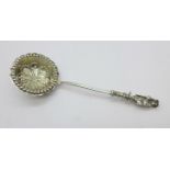 A Victorian silver sifter spoon, Sheffield 1895, 28g